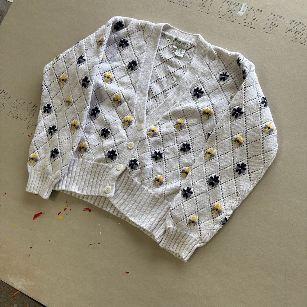 Y2K Sportables Floral Cardigan Sweater
